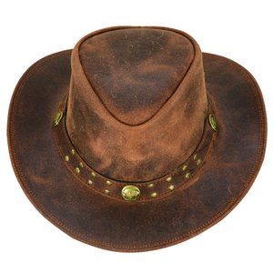 Lesa Collection Arizona Leather Hats for Men & Women Cowboy Western Style Shape